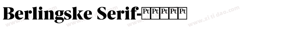 Berlingske Serif字体转换
